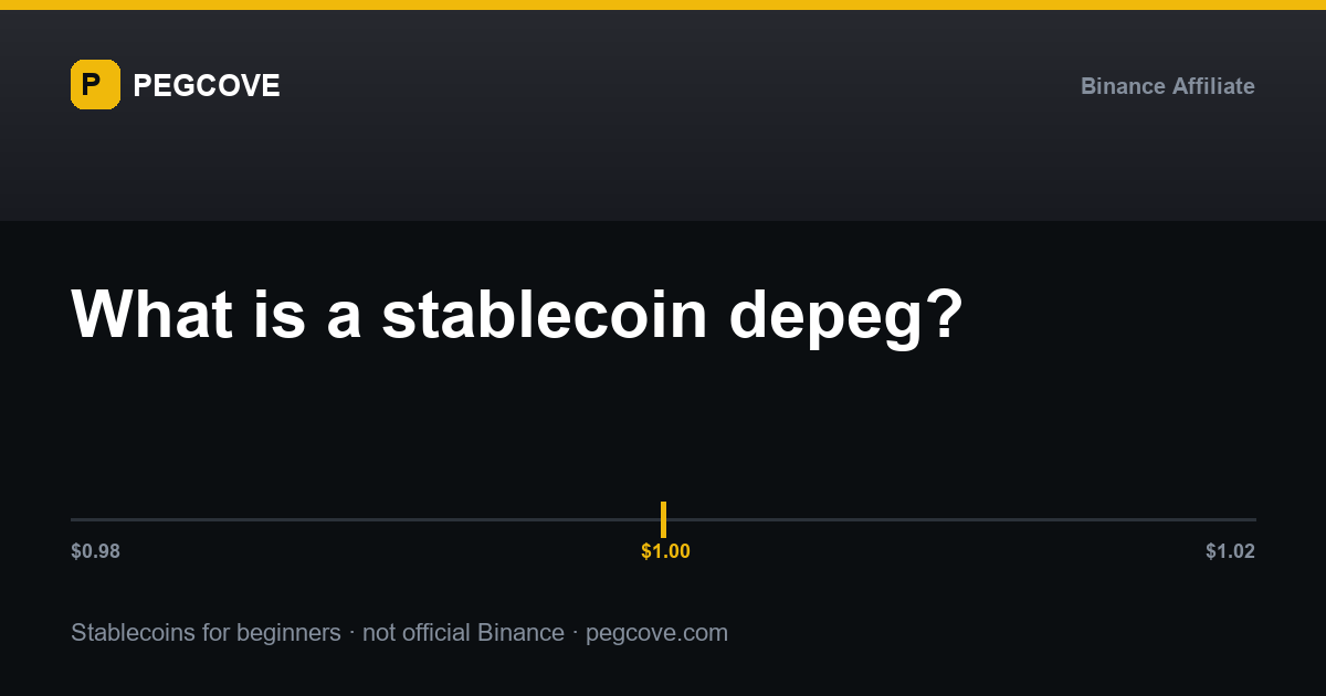 Stablecoin depeg — the price drifting off the one-dollar peg, illustrated
